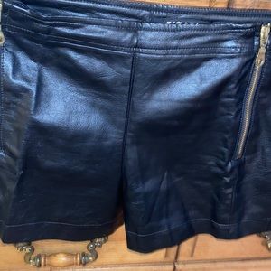 Black Leather Shorts size S